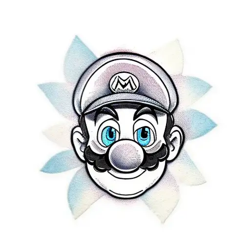 super mario tattoo design idea