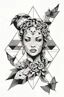 goddess nyx tattoo design idea