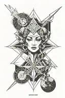 goddess nyx tattoo design idea