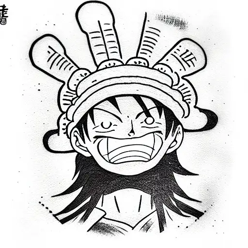 luffy from one piece tattoo design idea