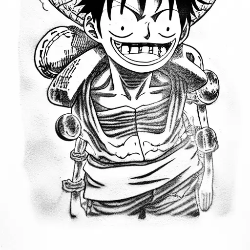 luffy from one piece tattoo design idea
