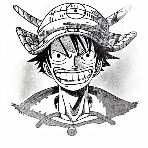luffy from one piece tattoo design idea
