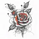 Rose vines tattoo design idea