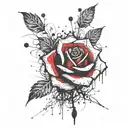 Rose vines tattoo design idea