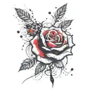 Rose vines tattoo design idea