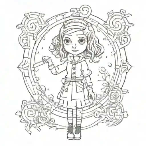 coraline tattoo design idea