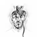 snake , kobe Bryant,  mamba mentality tattoo design idea