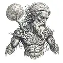 god alone in full height tattoo design idea