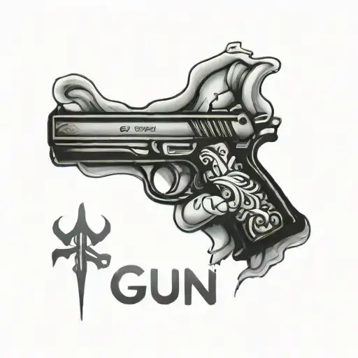 gun best friends recovery gangster tattoo tattoo design idea