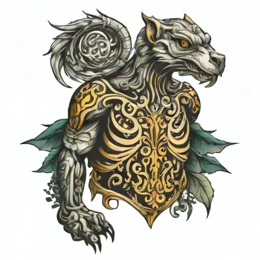 II • XVII • MMXVII men's chest tattoo design idea