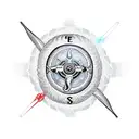 viking snake compass  tattoo design idea
