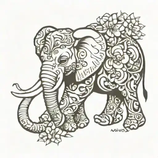elephant Alzheimer's tattoo design idea