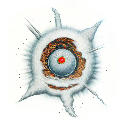 atom bomb tattoo design idea