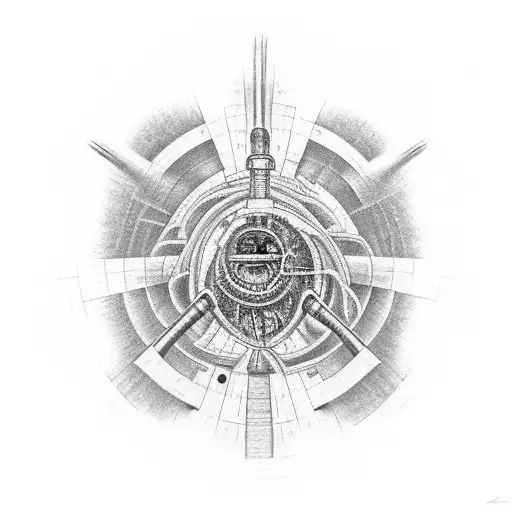 atom bomb tattoo design idea