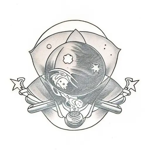 atom bomb tattoo design idea