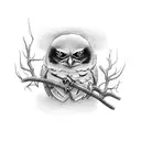 shrike tattoo design idea