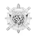 atom bomb tattoo design idea