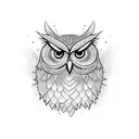 gothic owl tattoo design idea