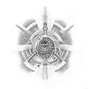 atom bomb tattoo design idea