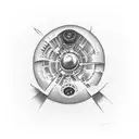 atom bomb tattoo design idea