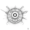 atom bomb tattoo design idea