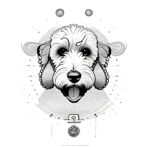 Goldendoodle Ears tattoo design idea