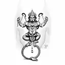 Hanuman with krishna tattoo design idea