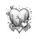 hearts for child tattoo design idea