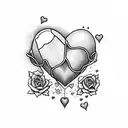 hearts for child tattoo design idea