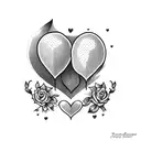 hearts for child tattoo design idea