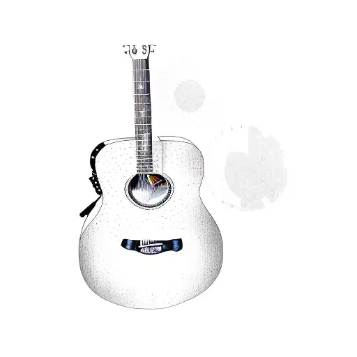an acoustic guitar tattoo design idea