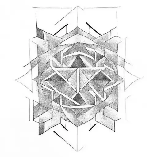  a geometric tattoo that, in a modern context, represents spirituality, especially if you choose a pattern tattoo design idea