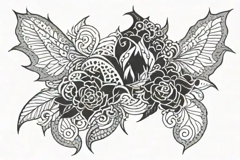 patch work tattoo design idea