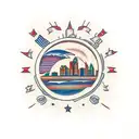 Omaha Nebraska Skyline tattoo design idea