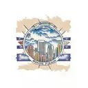 Omaha Nebraska Skyline tattoo design idea