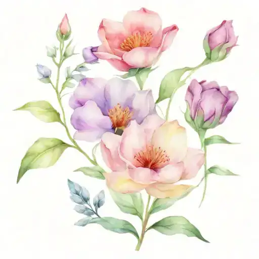 flowers birthstone creating a unique tattoo design idea