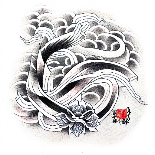 samuri edgy tattoo design idea