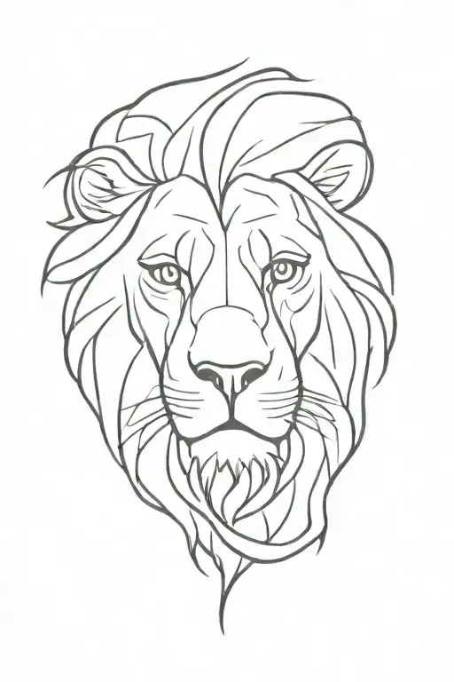 wounded lion angry tattoo design idea
