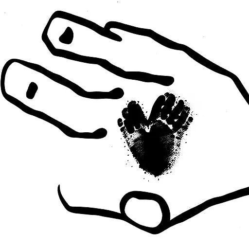 Handprint tattoo design idea