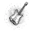 electric guitar tattoo design idea