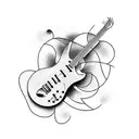 electric guitar tattoo design idea