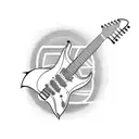 electric guitar tattoo design idea