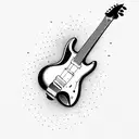 electric guitar tattoo design idea