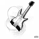 electric guitar tattoo design idea