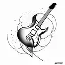 electric guitar tattoo design idea