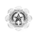 captain america shield with mandala and flowers tattoo design idea