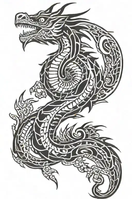 Filipino Sea Dragon tattoo design idea