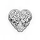 Heart vs Brain  tattoo design idea