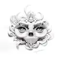 blindfold tattoo design idea