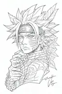 Naruto smoking marijuana tattoo design idea